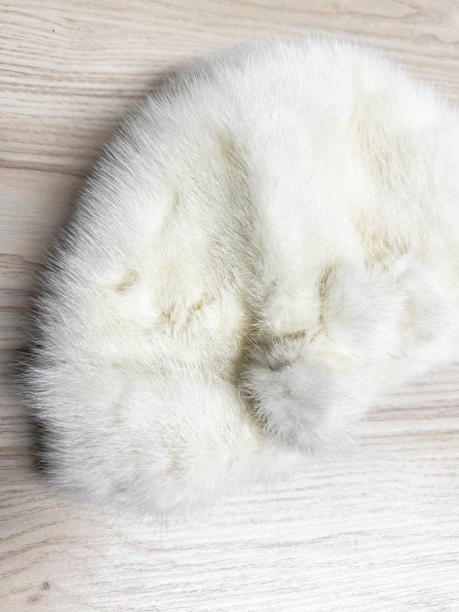 vintage mink fur bow detail hat - good market thrift store