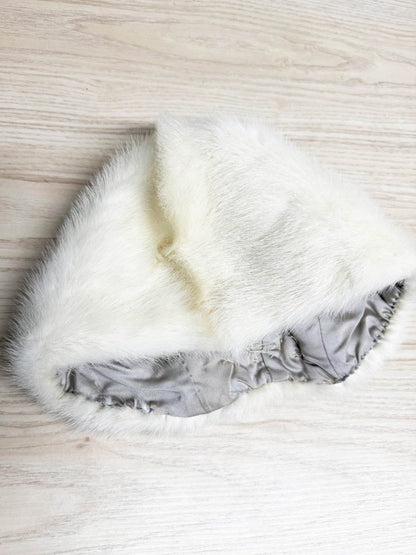 vintage mink fur bow detail hat - good market thrift store