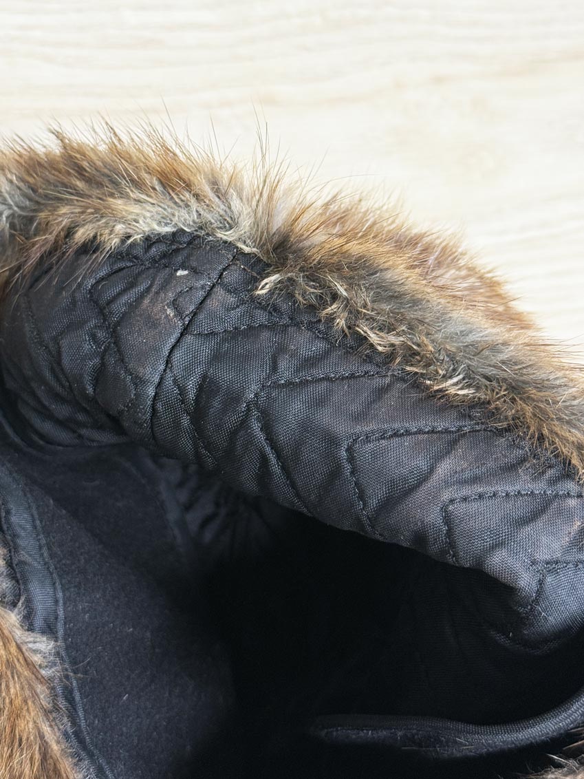 vintage mink fur hat | fold out wool ear warmers - good market thrift store