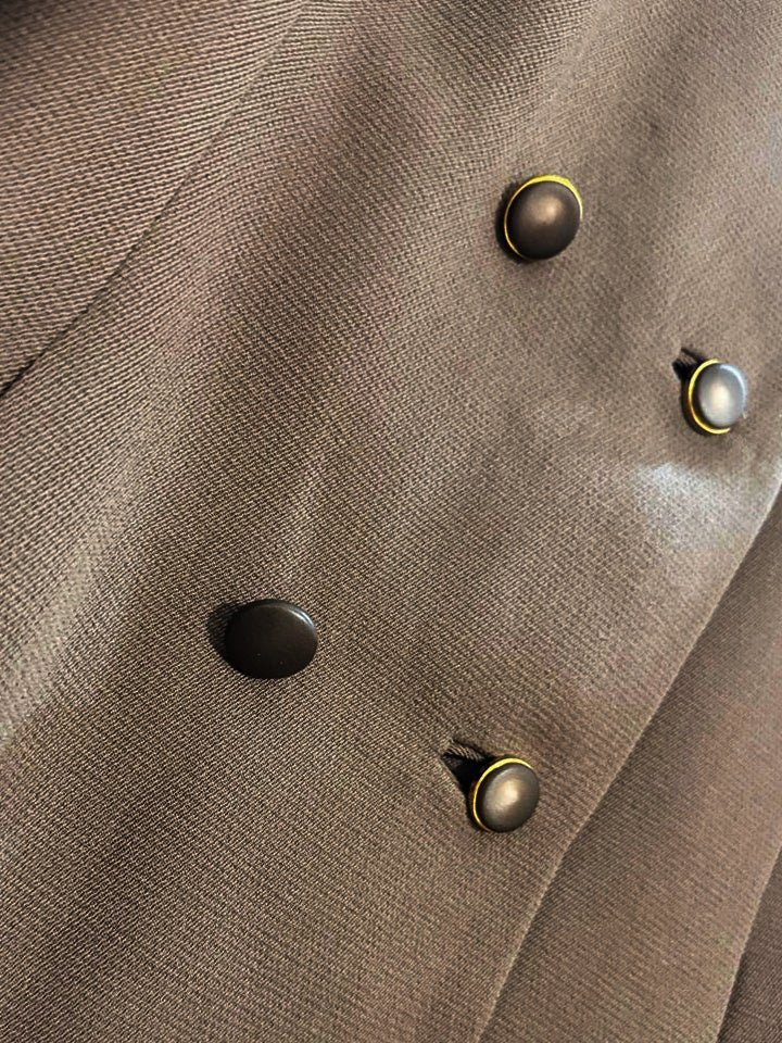 vintage mink trim 100% wool double breasted coat | union made - good market thrift store