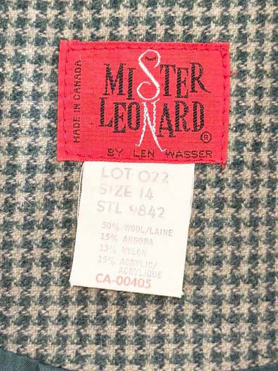 vintage mister leonard wool - angora houndstooth blazer | made in Canada - good market thrift store