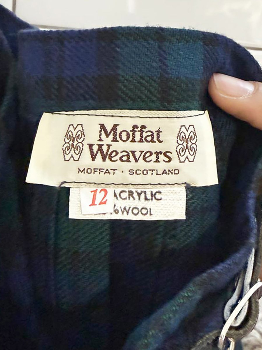 vintage moffat weavers wool - blend pleated plaid skirt | made in Scotland - good market thrift store