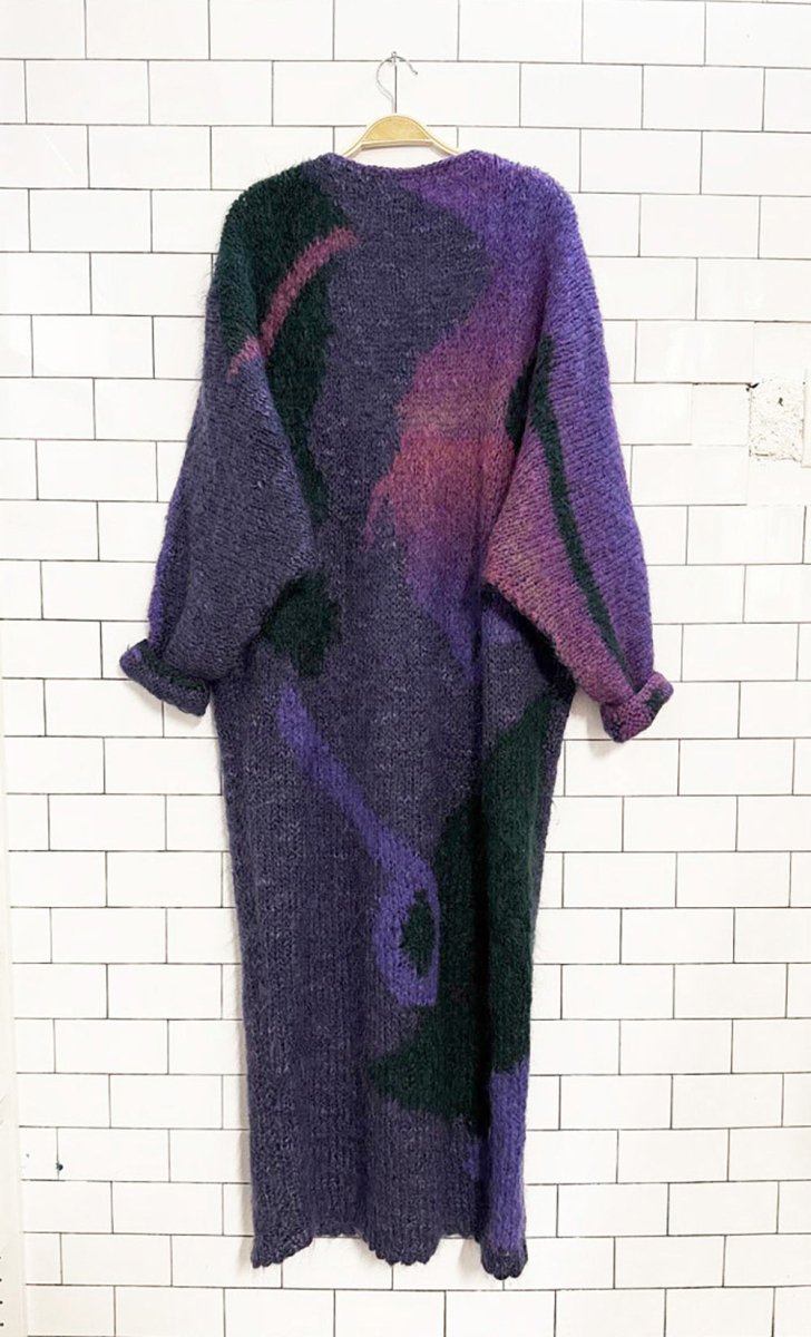 vintage mohair chunky slouchy knit sweater maxi dress - good market thrift store