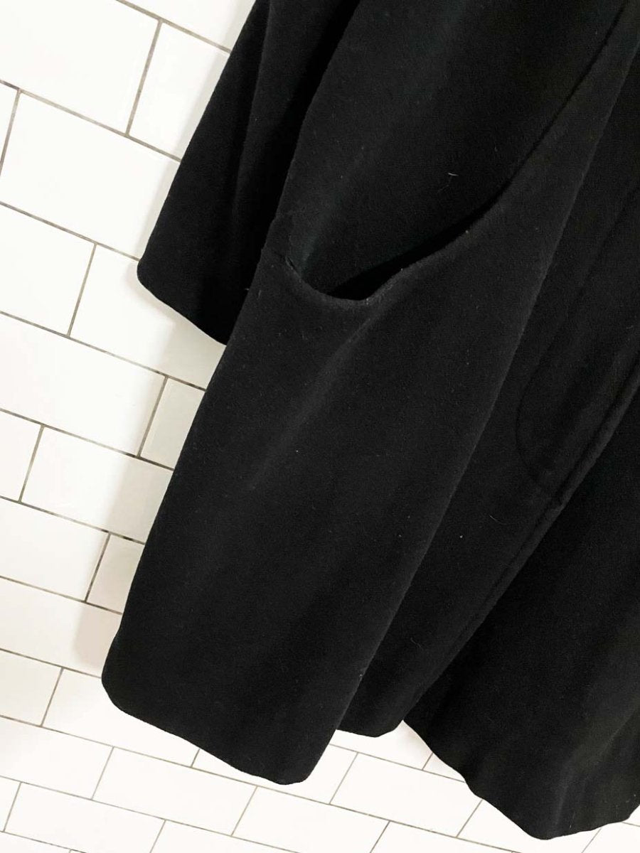 vintage mona lisa faux fur collar wool - blend coat | fen - nelli - good market thrift store