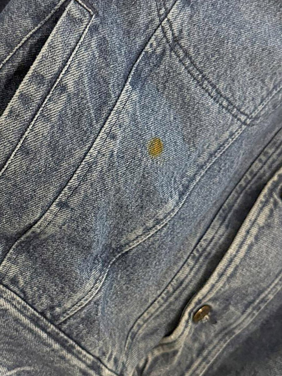 vintage mondo marco contract collar lined denim jacket | made in Italy - good market thrift store