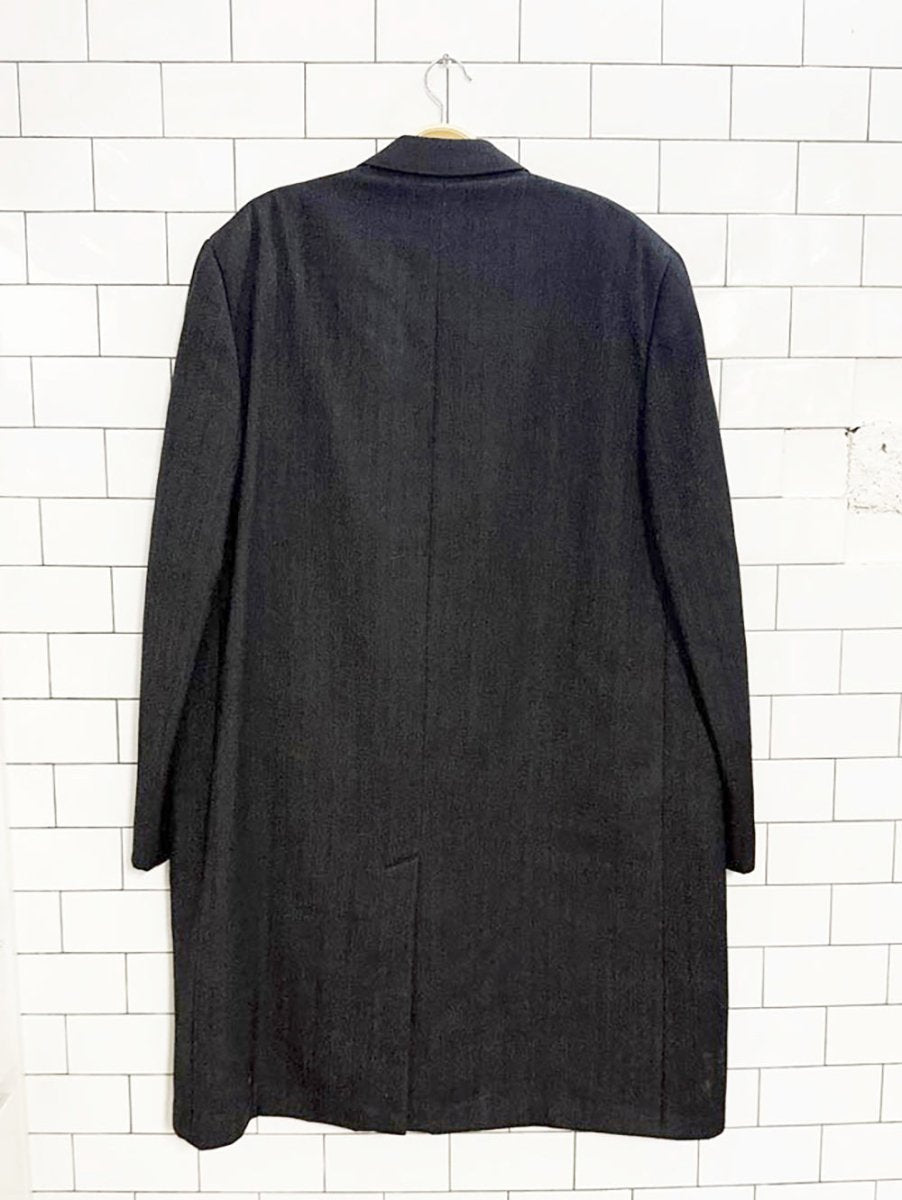 vintage mongolian cashmere herringbone coat | super magicoat | woven in Scotland - good market thrift store