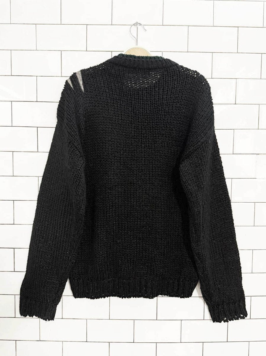 vintage montello eagle embroidery knit sweater - good market thrift store