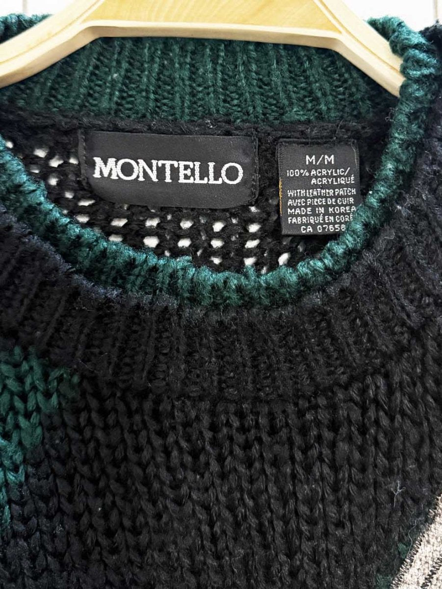 vintage montello eagle embroidery knit sweater - good market thrift store