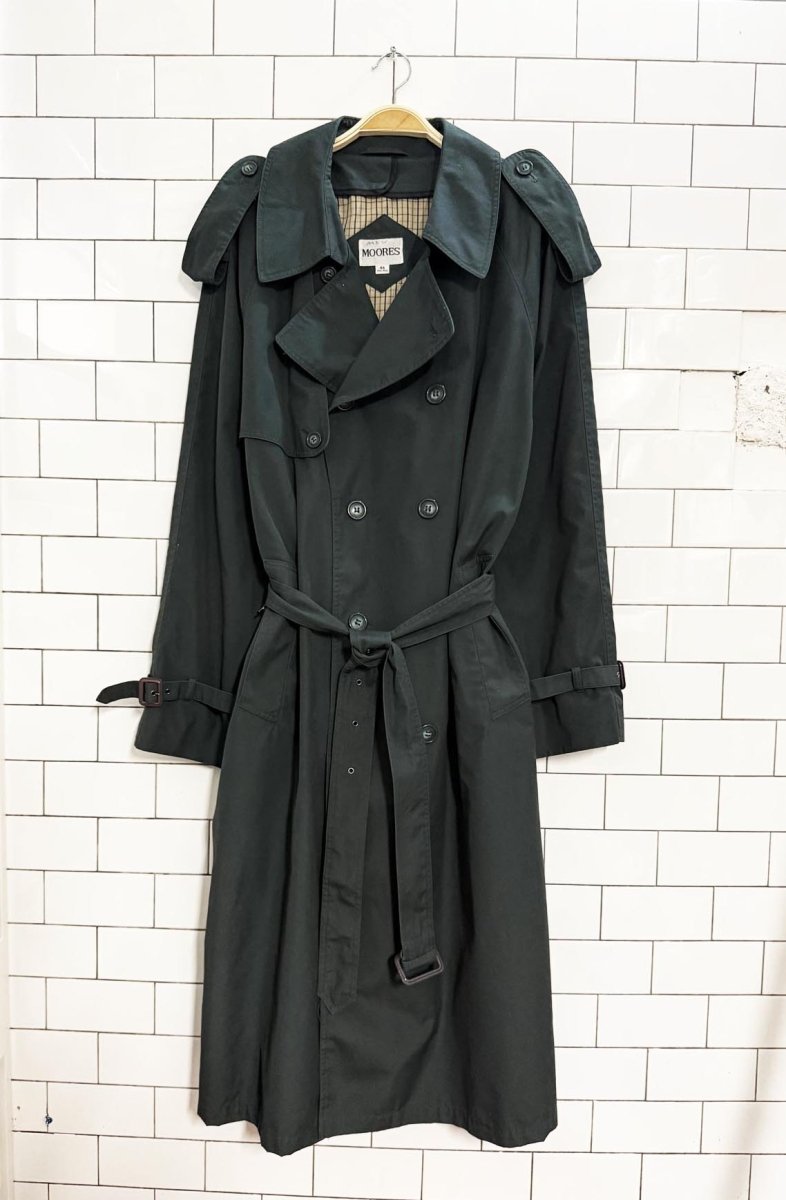 vintage moores classic belted trench coat - good market thrift store