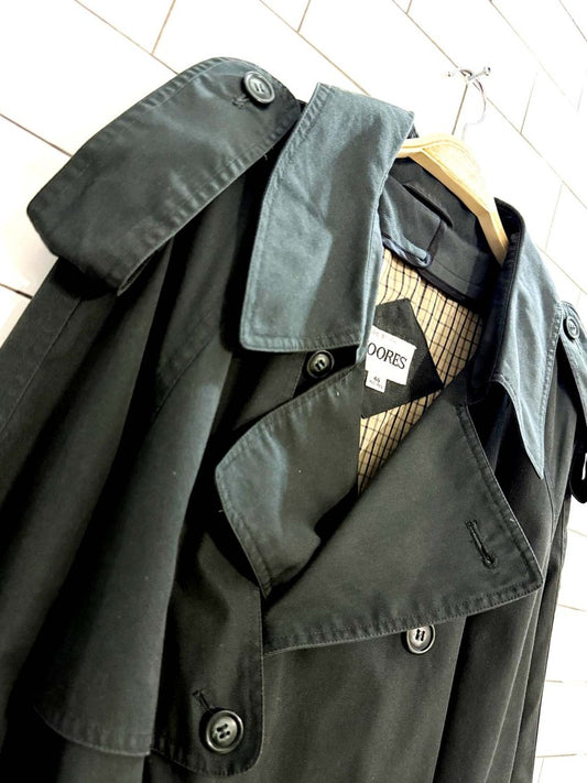 vintage moores classic belted trench coat - good market thrift store