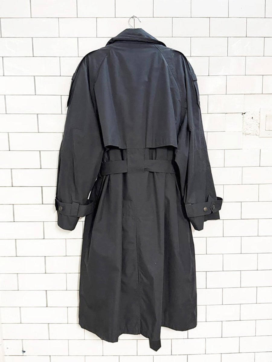 vintage moores classic belted trench coat | removable quilted lining - good market thrift store