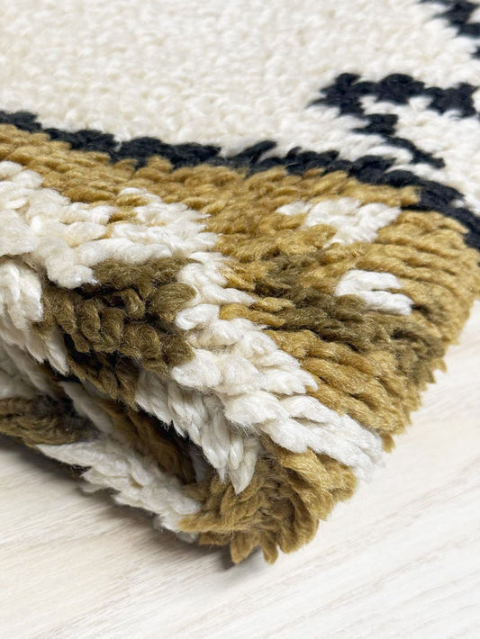 vintage moroccan wool berber shag rug | runner - good market thrift store