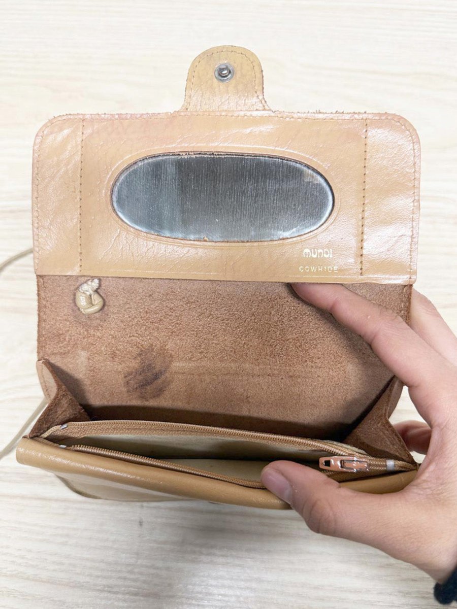 vintage mundi leather mini mirror crossbody bag - good market thrift store