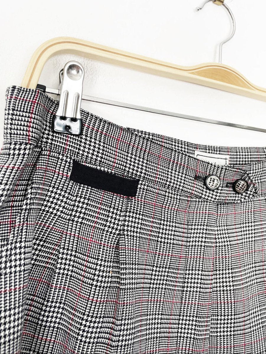 vintage natty houndstooth pleated high waist trouser shorts | made in usa - good market thrift store