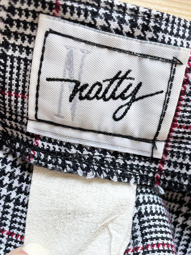 vintage natty houndstooth pleated high waist trouser shorts | made in usa - good market thrift store
