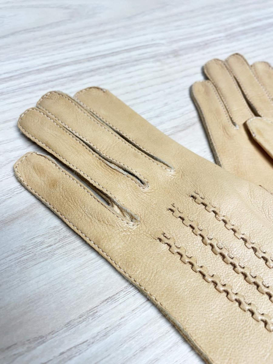 vintage natural leather driving gloves | unlined - good market thrift store
