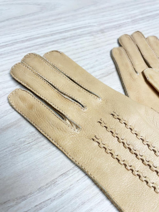 vintage natural leather driving gloves | unlined - good market thrift store