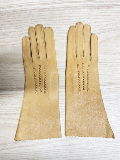 vintage natural leather driving gloves | unlined - good market thrift store
