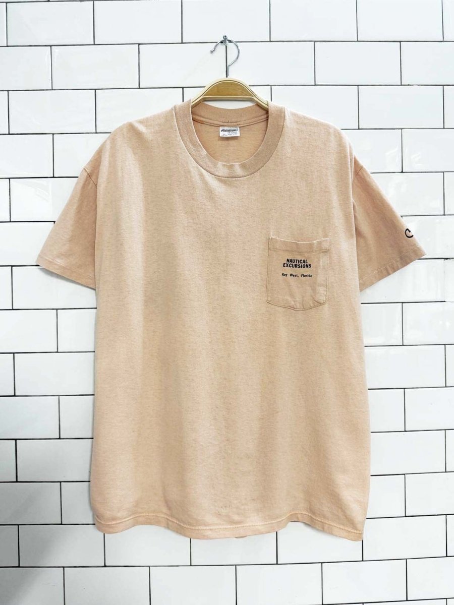 vintage nautical excursions florida pocket tee | made in USA - good market thrift store