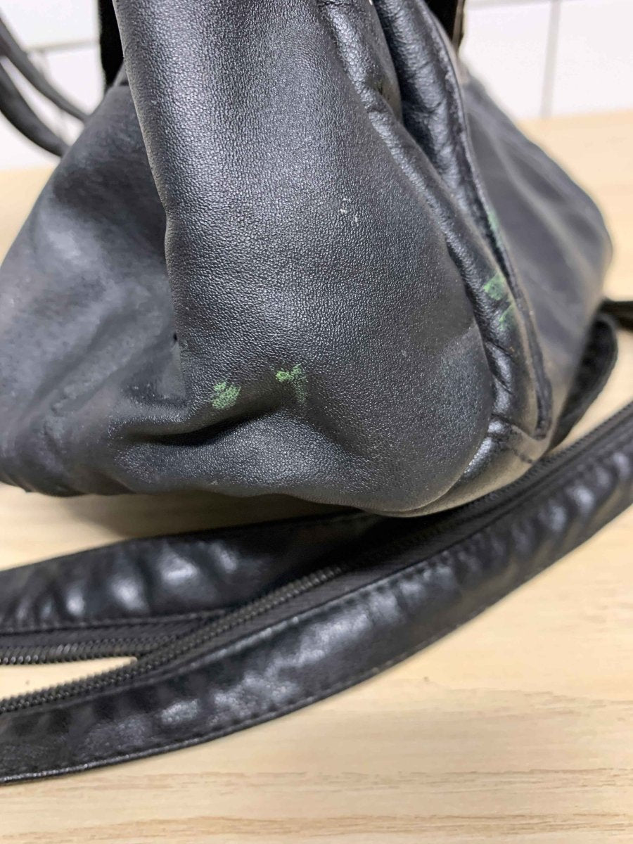 vintage navarre leather co. mini puffer backpack shoulder bag - good market thrift store