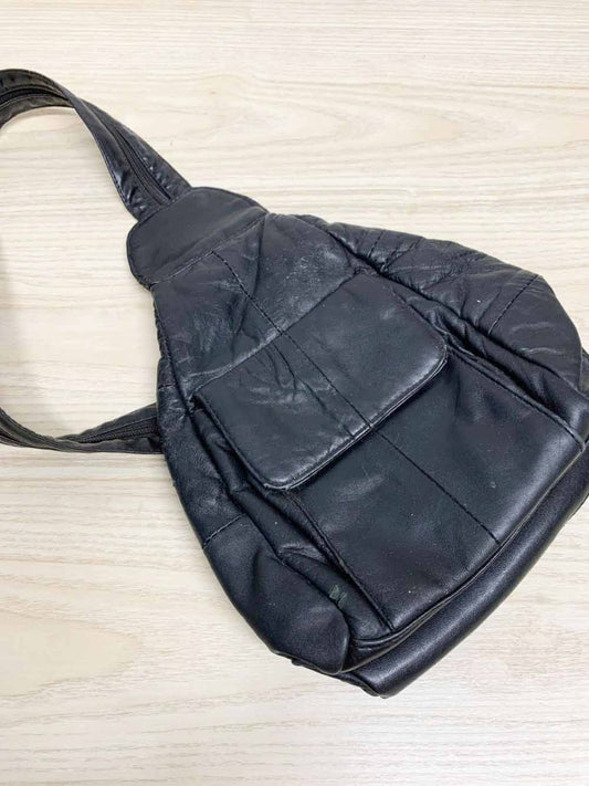 vintage navarre leather co. mini puffer backpack shoulder bag - good market thrift store