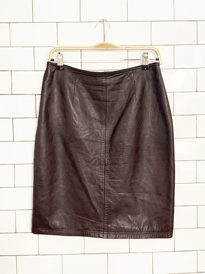 vintage neto leather butter leather mini skirt | made in Canada - good market thrift store