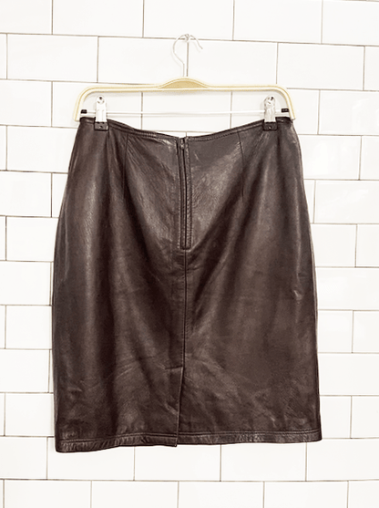 vintage neto leather butter leather mini skirt | made in Canada - good market thrift store