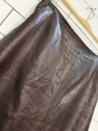 vintage neto leather butter leather mini skirt | made in Canada - good market thrift store