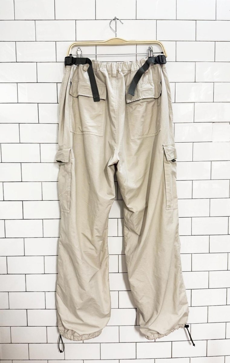 vintage nevada jeanswear drawstring waist cargo parachute pants - good market thrift store