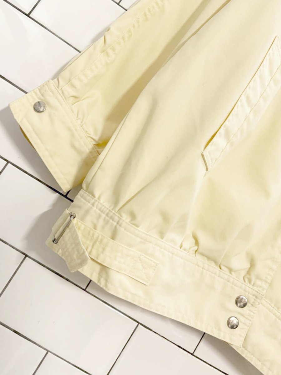 vintage niccolini butter yellow snap button bomber jacket - good market thrift store