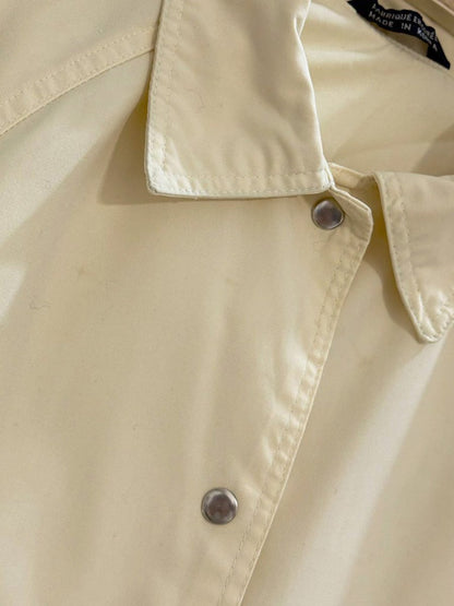 vintage niccolini butter yellow snap button bomber jacket - good market thrift store