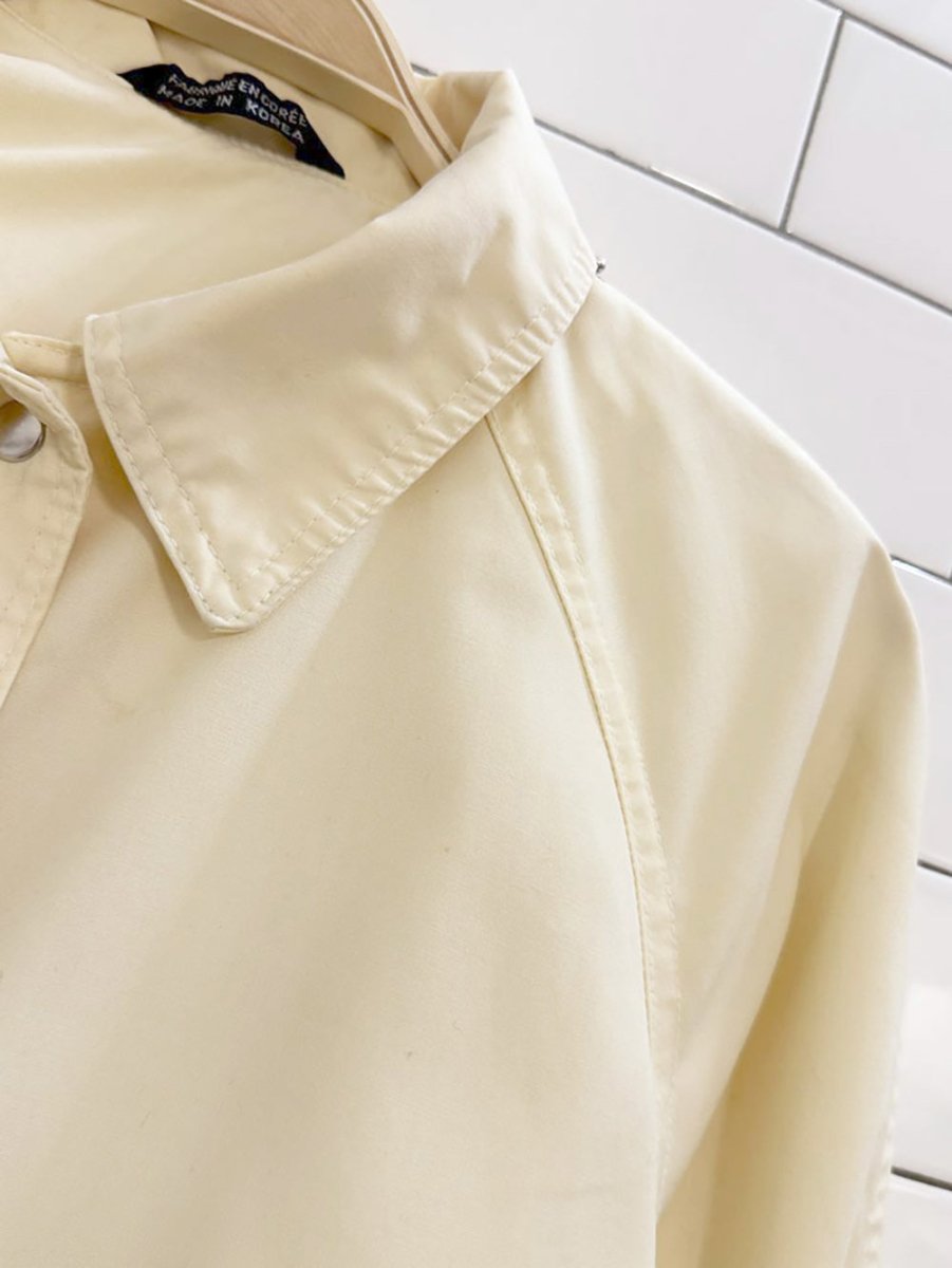 vintage niccolini butter yellow snap button bomber jacket - good market thrift store