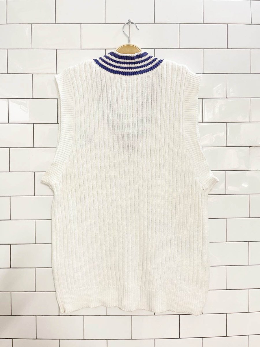 vintage nike striped collar knit sweater vest - good market thrift store