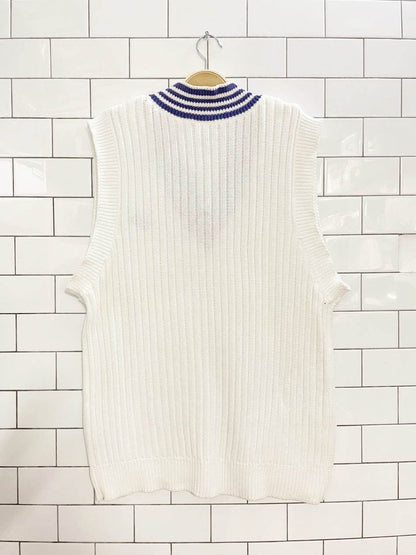 vintage nike striped collar knit sweater vest - good market thrift store