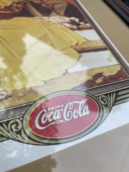 vintage norman rockwell coca - cola poster reprint - good market thrift store