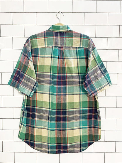 vintage north country eaton plaid full button shirt - good market thrift store