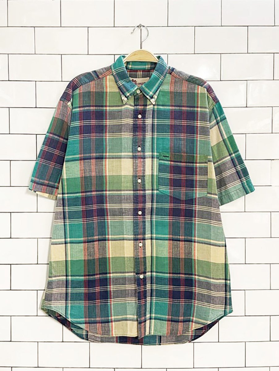 vintage north country eaton plaid full button shirt - good market thrift store