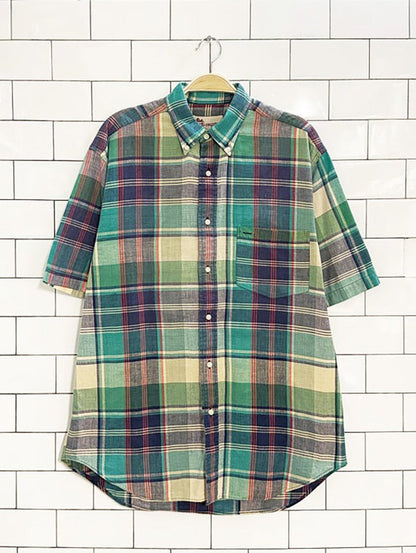 vintage north country eaton plaid full button shirt - good market thrift store