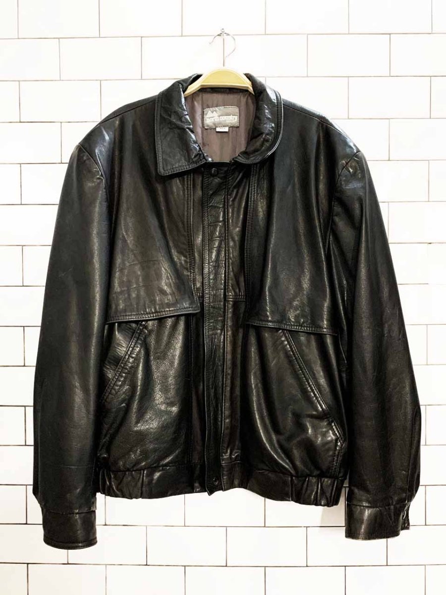 vintage north country leather bomber jacket | eaton - good market thrift store