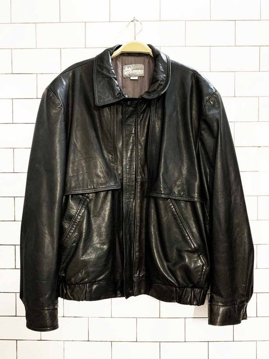vintage north country leather bomber jacket | eaton - good market thrift store
