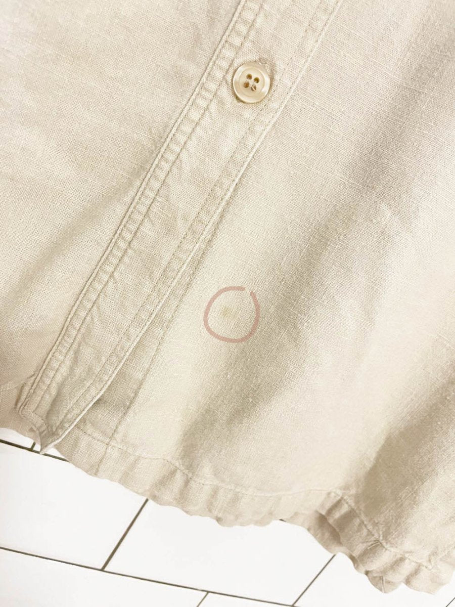 vintage northern spirit wear linen - blend full button shirt - good market thrift store