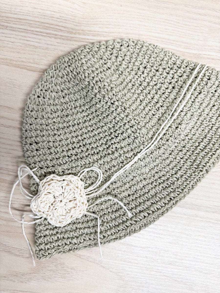 vintage NR raffia woven flower bucket hat | northern reflections - good market thrift store