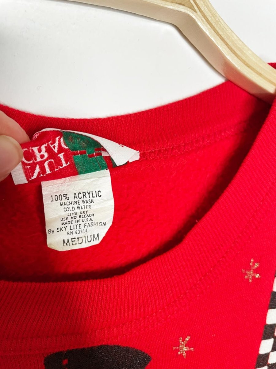 vintage nutcracker puff glitter snowmen all over sweatshirt | made in USA - good market thrift store