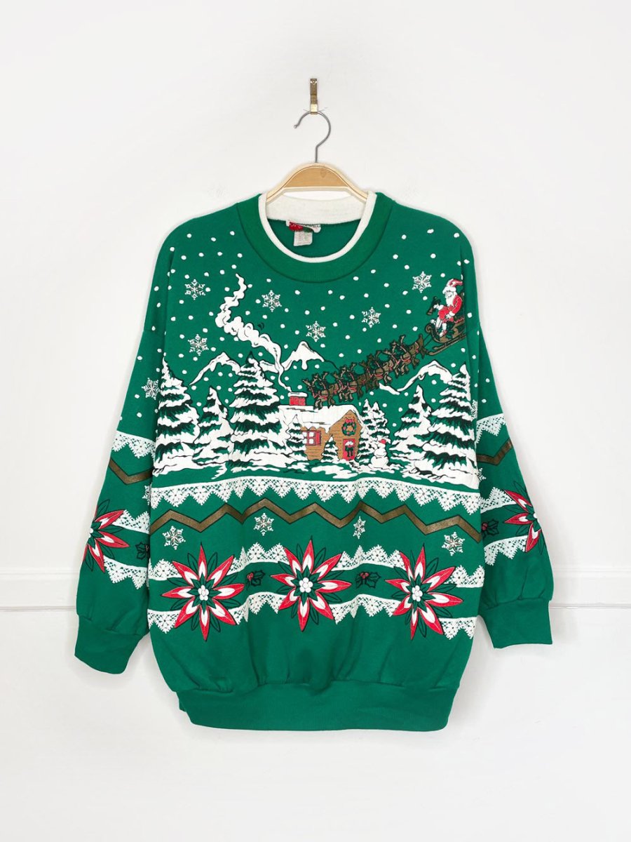 vintage nutcracker santas coming graphic sweatshirt | made in USA - good market thrift store