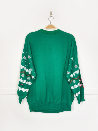 vintage nutcracker santas coming graphic sweatshirt | made in USA - good market thrift store