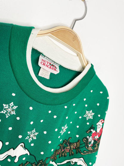 vintage nutcracker santas coming graphic sweatshirt | made in USA - good market thrift store
