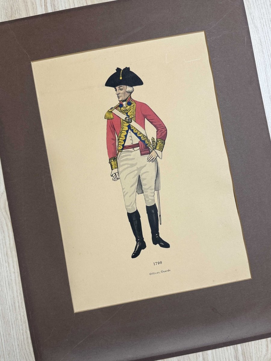 vintage officer guards uniform print | 1790 - good market thrift store
