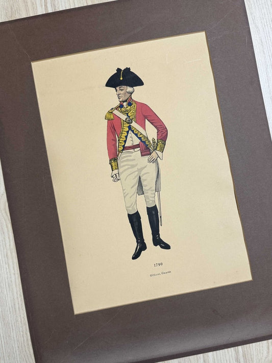 vintage officer guards uniform print | 1790 - good market thrift store