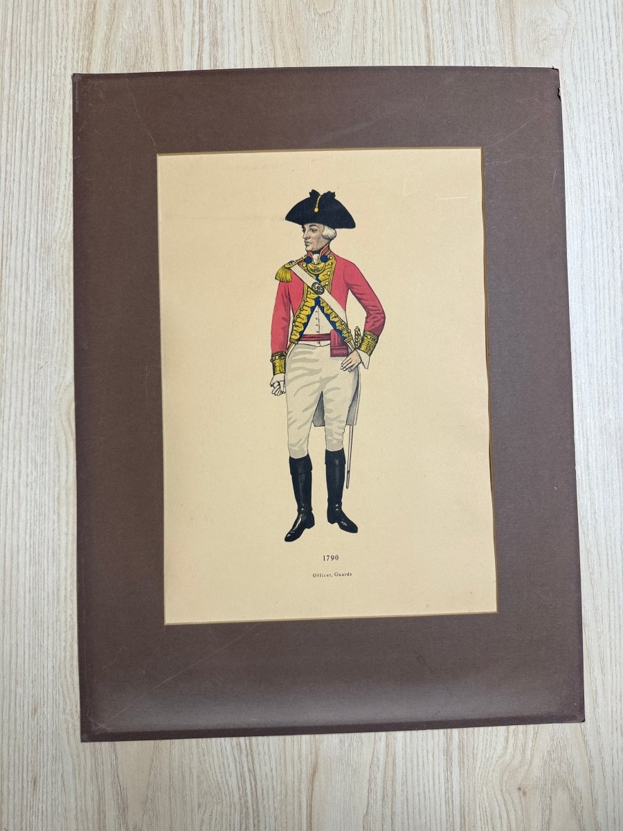 vintage officer guards uniform print | 1790 - good market thrift store