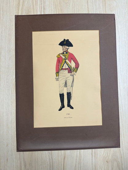 vintage officer guards uniform print | 1790 - good market thrift store